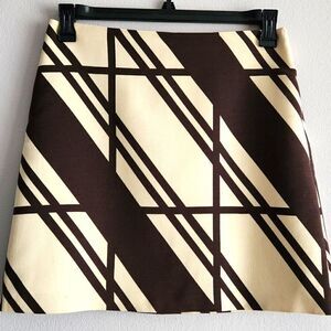 SKIRT  WOMEN'S SIZE EU 42 .LANA-LAINE 95%BROWN/CREAM COLOR.